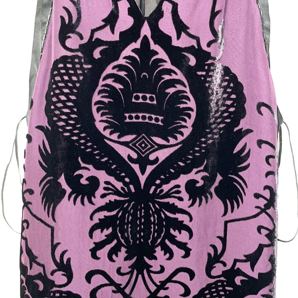 Max Studio Burnout Velvet Halter Plum Dress - Picture 9 of 15